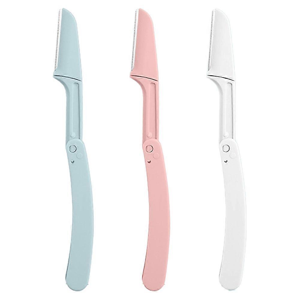 3 mixed color folding eyebrow trimmers