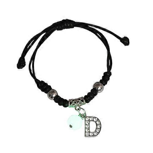 Perles lumineuses A-Z Lettre Initiale Bracelet Pour Les Femmes Briller Dans Le Noir 26 Alphabet Corde Réglable Chaîne Bracelet Couple Bijoux