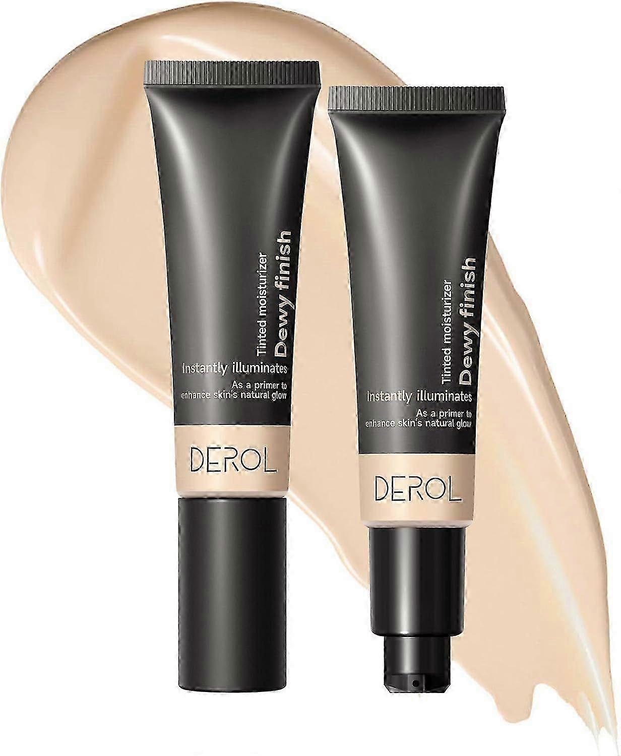 30ml Matte Tinted Moisturizer Foundation Primer, 2-in-1 Tinted Moisturizer, Dewy Finish Cream Foundation and Lightweight Face Primer