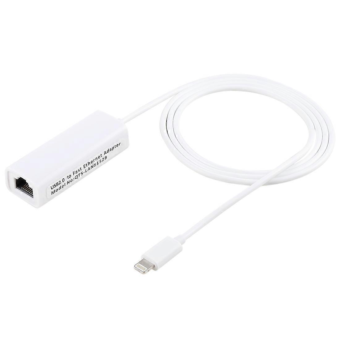 QTS-LAN8152B 1m 8 Pin to RJ45 Ethernet LAN Network Adapter Cable(White)