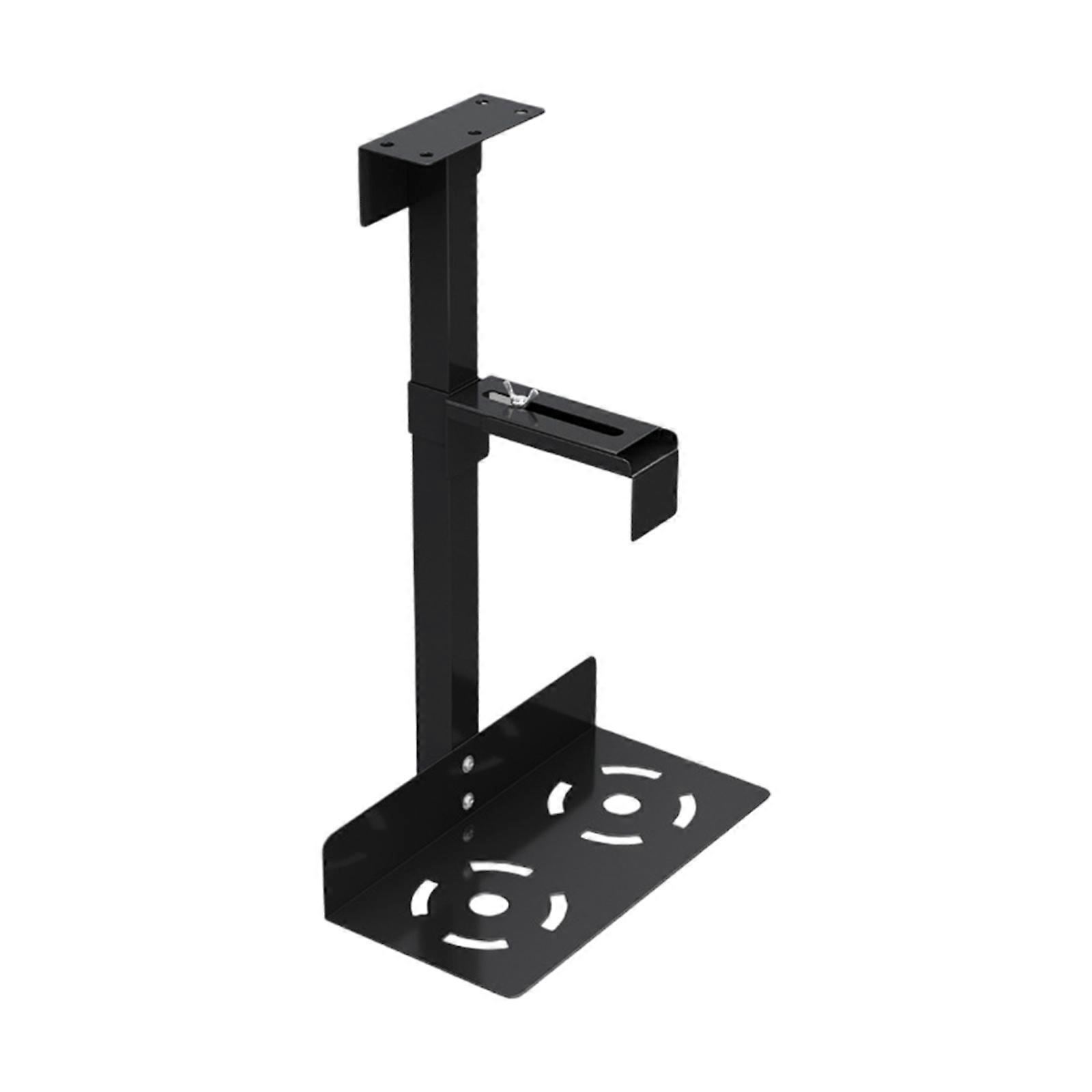 Desktop PC Hanging Mount Bracket PC Case Holder For Dustproof Elevates Computer Organization And Space Efficiency  Black