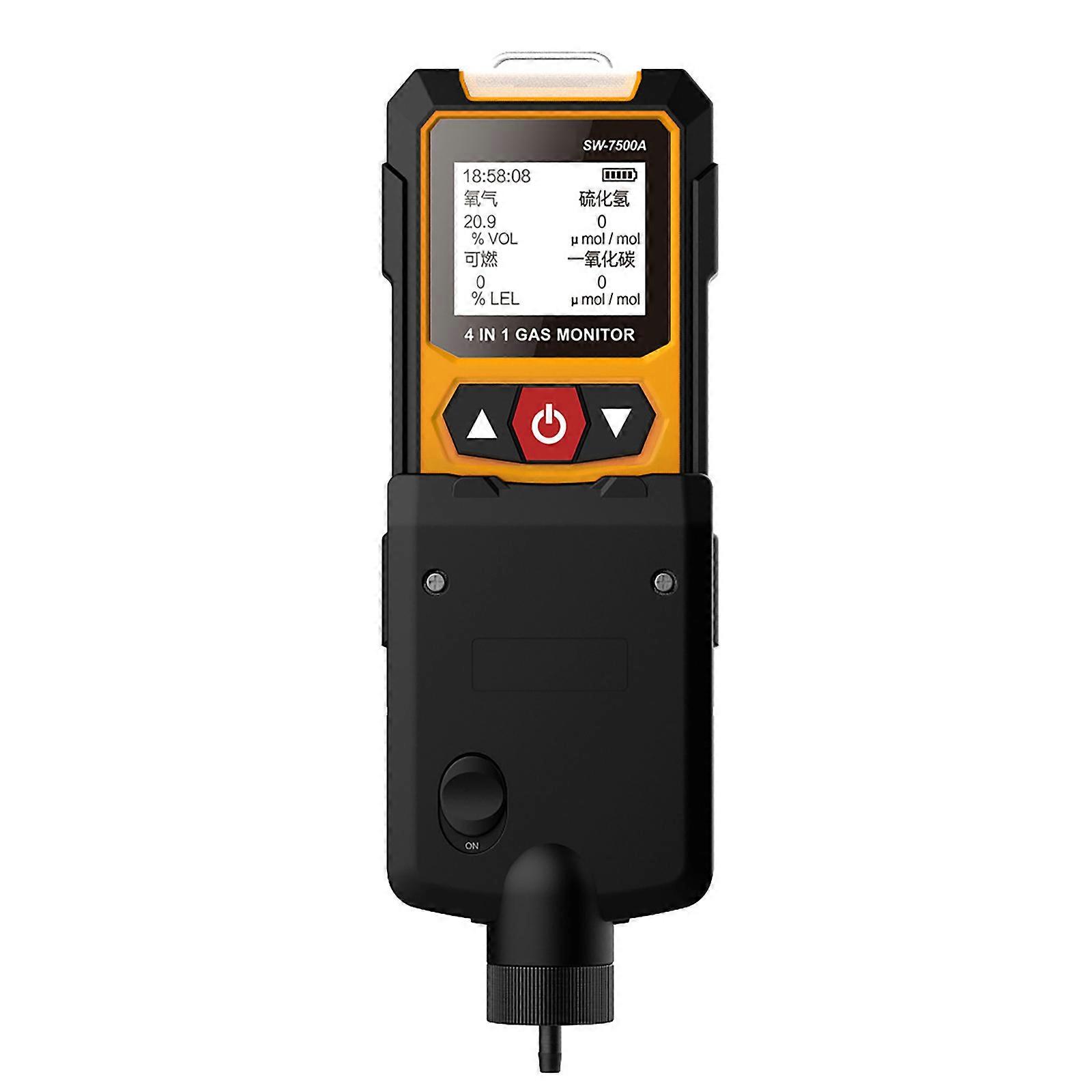 Efficient 4 In 1 Gas Detectors Meter Environmental Gas Test for O2 CO H2S Combustible Gas Analysis Air Quality Monitoring Multicolor