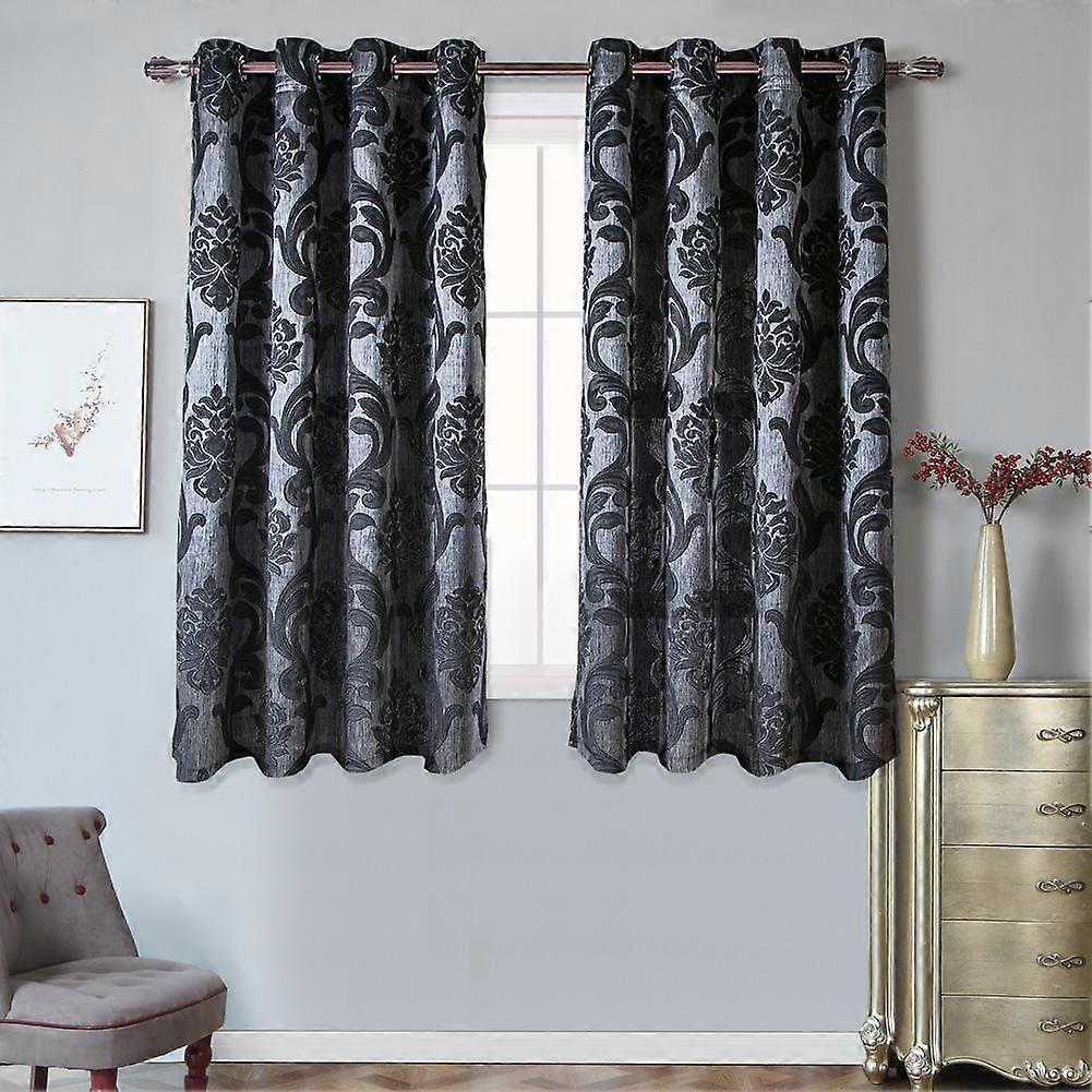 1PC Jacquard Balcony Door 40% Semi-Blackout Window Ring Type Curtain For Living Room Lozujoju Home Decor