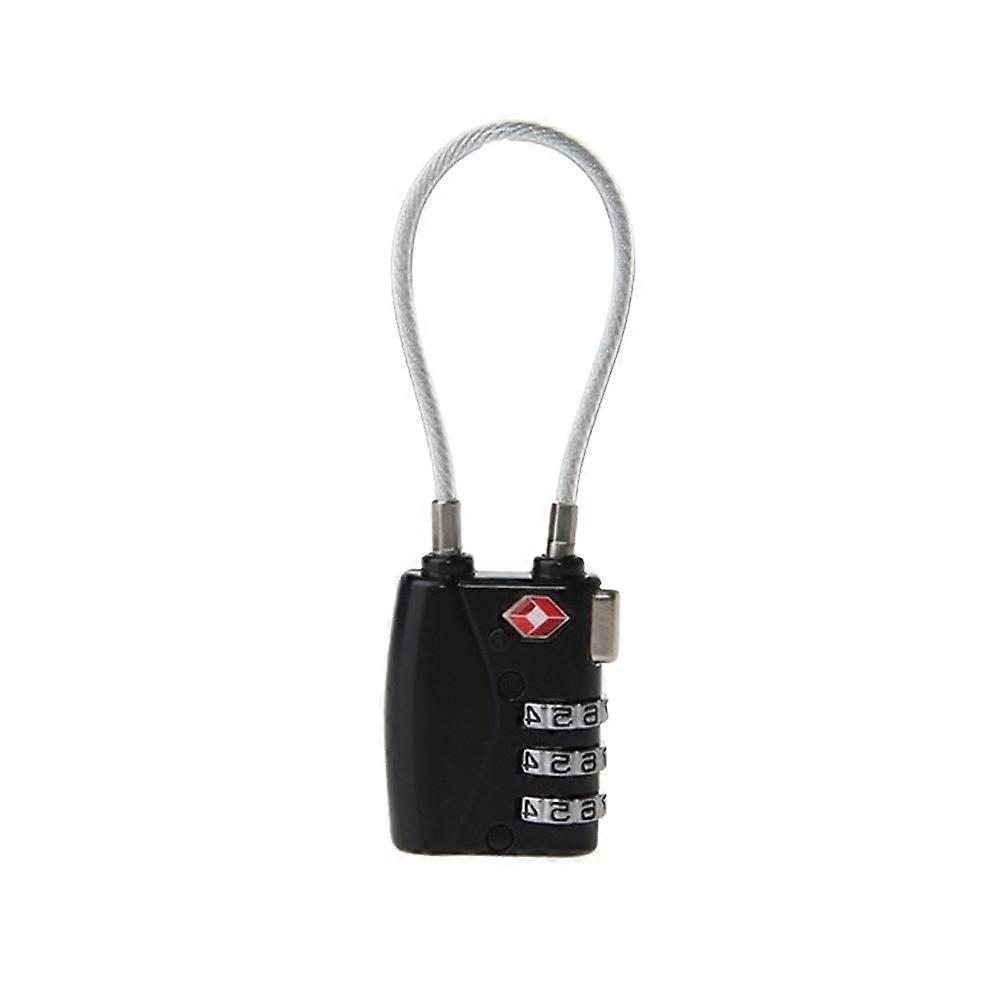 Resettable 3 Digit Combination Customs Password Padlock/TSA Lock TSA719-Black