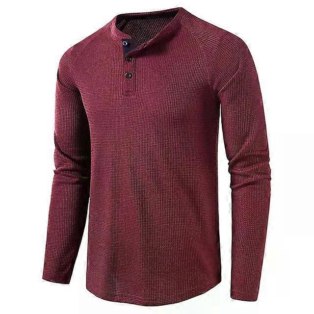 Slim Fit Long Sleeve Henley Tshirt