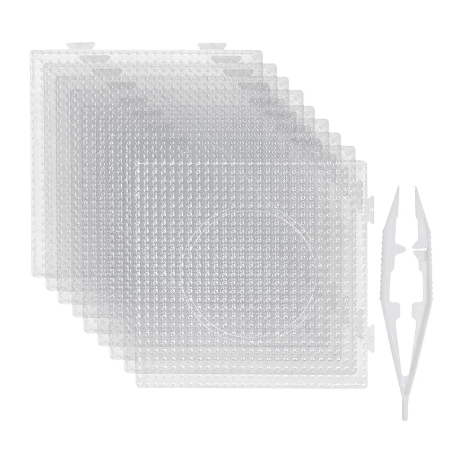 Fusibile quadrato perline pannelli forati pratici trasparenti per principianti 5 mm perline