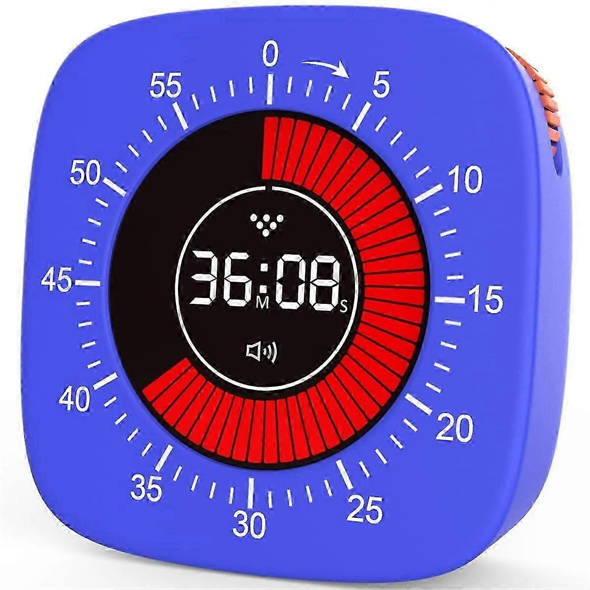 Visueller Timer für Kinder, Digitaler Timer mit 60-Minuten-Countdown, Silent Timer für Schreibtisch-Timer-Uhr für js