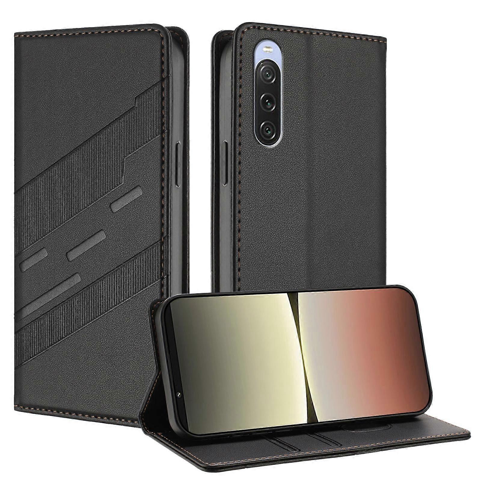 Embossed Wallet PU Case For Sony Xperia 10 V 2023