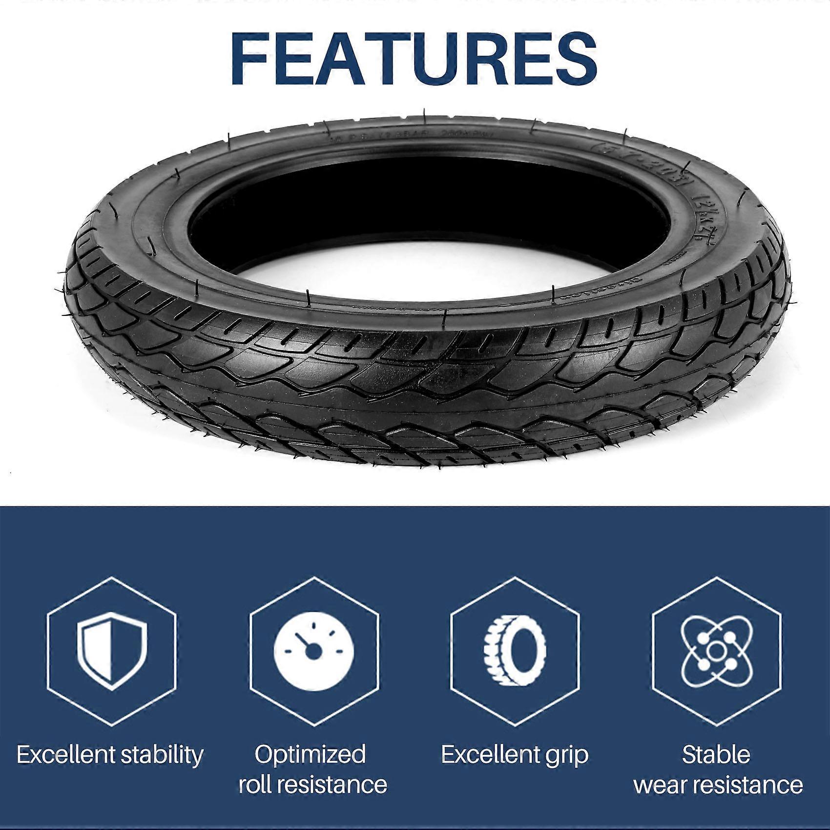 12 1/2X2 1/4 ( 57-203 ) Fits for Many Gas Electric Scooters 12 Inch Tire for ST1201 ST1202 E-Bike 12