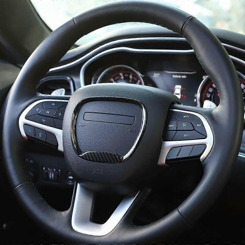 Carbon Fiber Steering Wheel Trim Ring for 15-20 Black Colour1