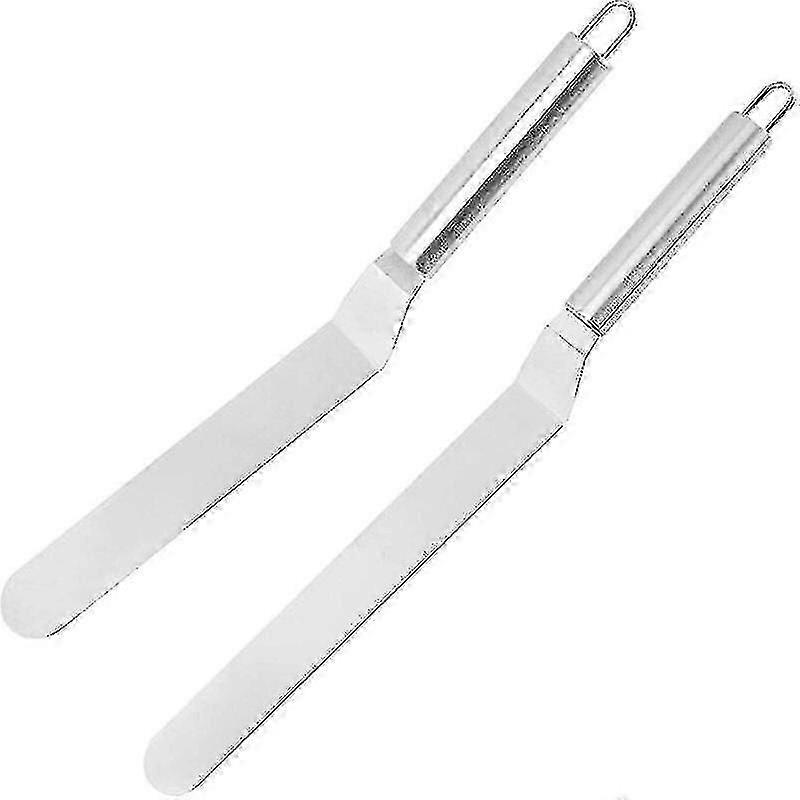 ملعقة المعجنات ، ملعقة كعكة الخبز ، ملعقة الكيك ، مجموعة من 2 8/10 "مجموعة ملعقة كعكة بزاوية من الفولاذ المقاوم للصدأ