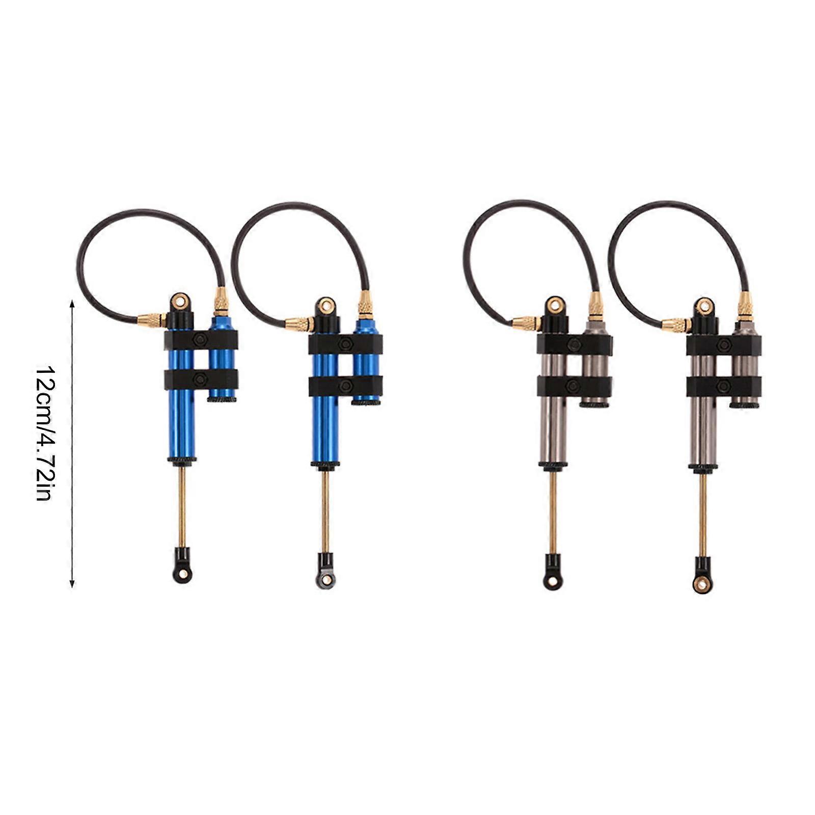 Set of 2 Aluminum Alloy Negative Pressure Shock Dampers for 1/10 Remote Control Models Designed for Model Enthusiasts Titanium color