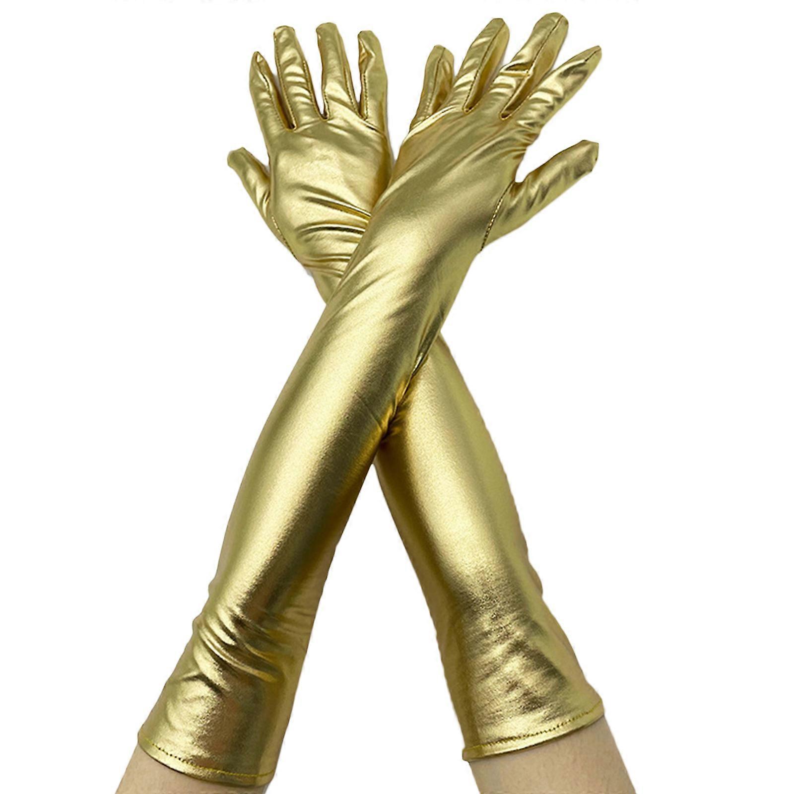 Lange Kunstlederhandschuhe Frauen Tanzhandschuhe Lange Punk Handschuhe  Skinny Lange Handschuhe Performance Handschuhe Pole Dance Handschuhe Gold |  Fruugo DE