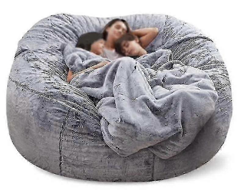 Lazy Soffa Böna Väska Konstgjord Päls Böna Väska Böna Soffa (exklusive Fyllmedel)