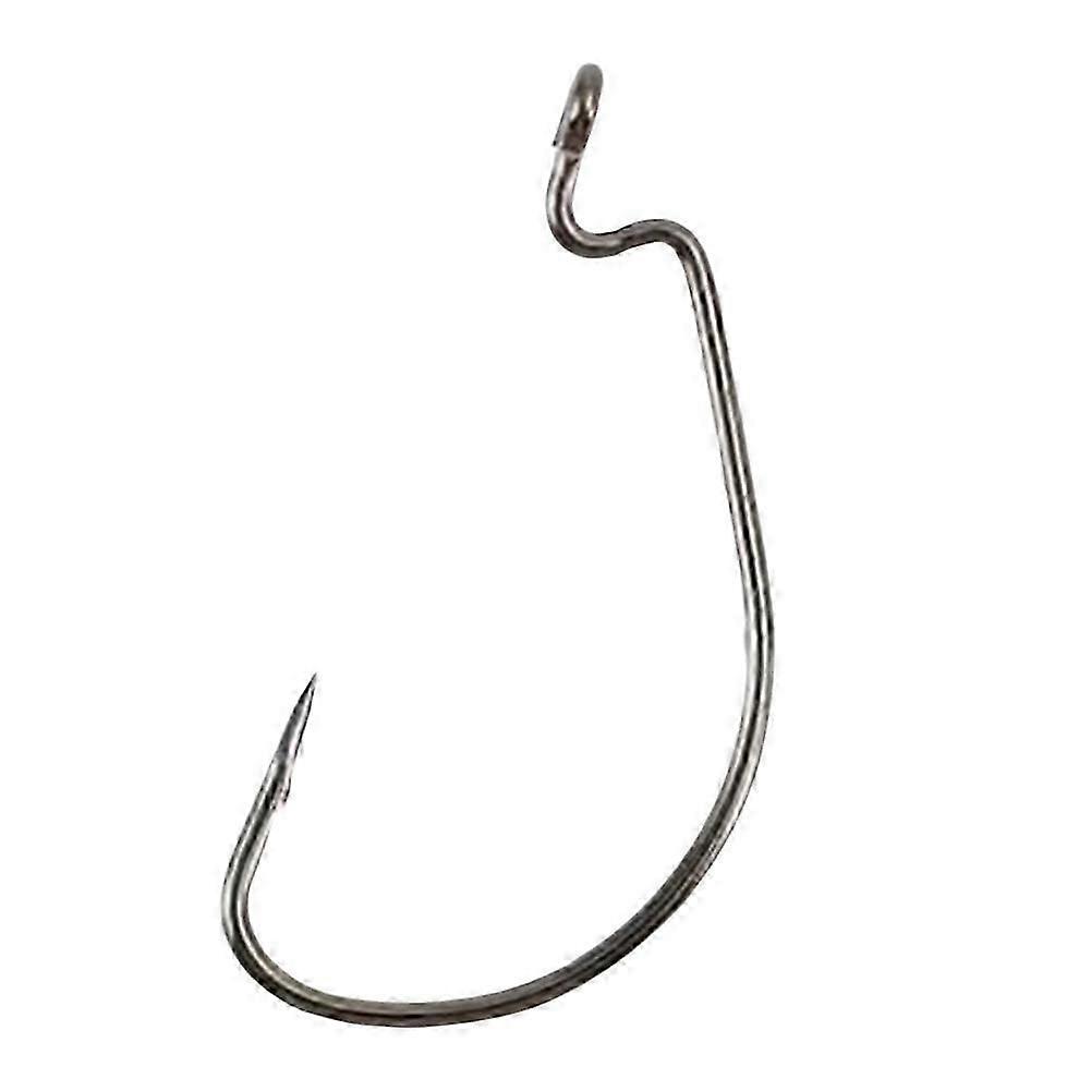 300pcs Per Set Offset Fishing Hooks, Type 6 High Carbon Steel Soft Worm Fish Hooks