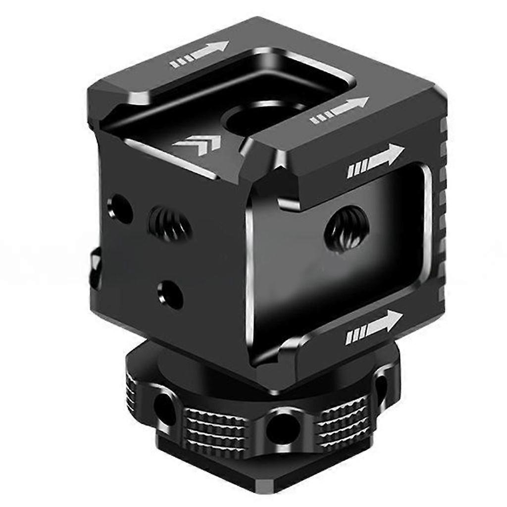 Camera Cold Shoe Mount Stand With Triple Heads for Equipment