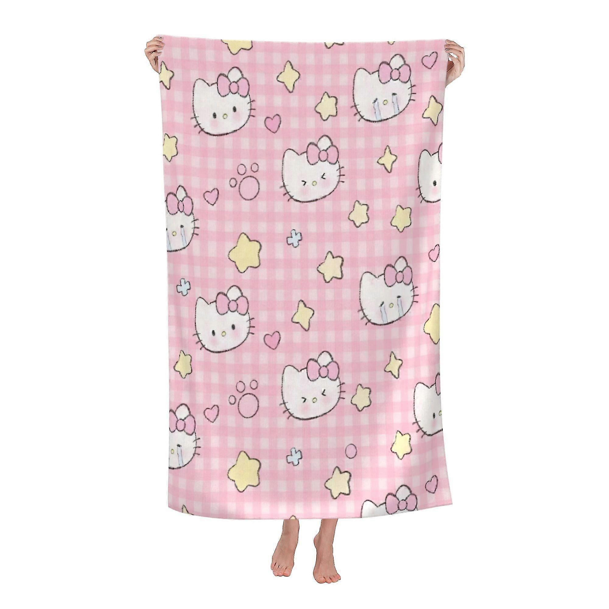 Hello Kitty Beach Towel, Large Microfiber Bath Towel #xwmp