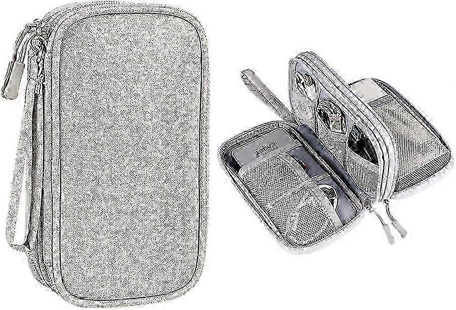 Power Bank -kotelo Elektroniset lisävarusteet Järjestäjä Laukku Kaapelin järjestäjä Laukku USB-muistitikkukotelo Ulkoinen kiintolevykotelo (harmaa)