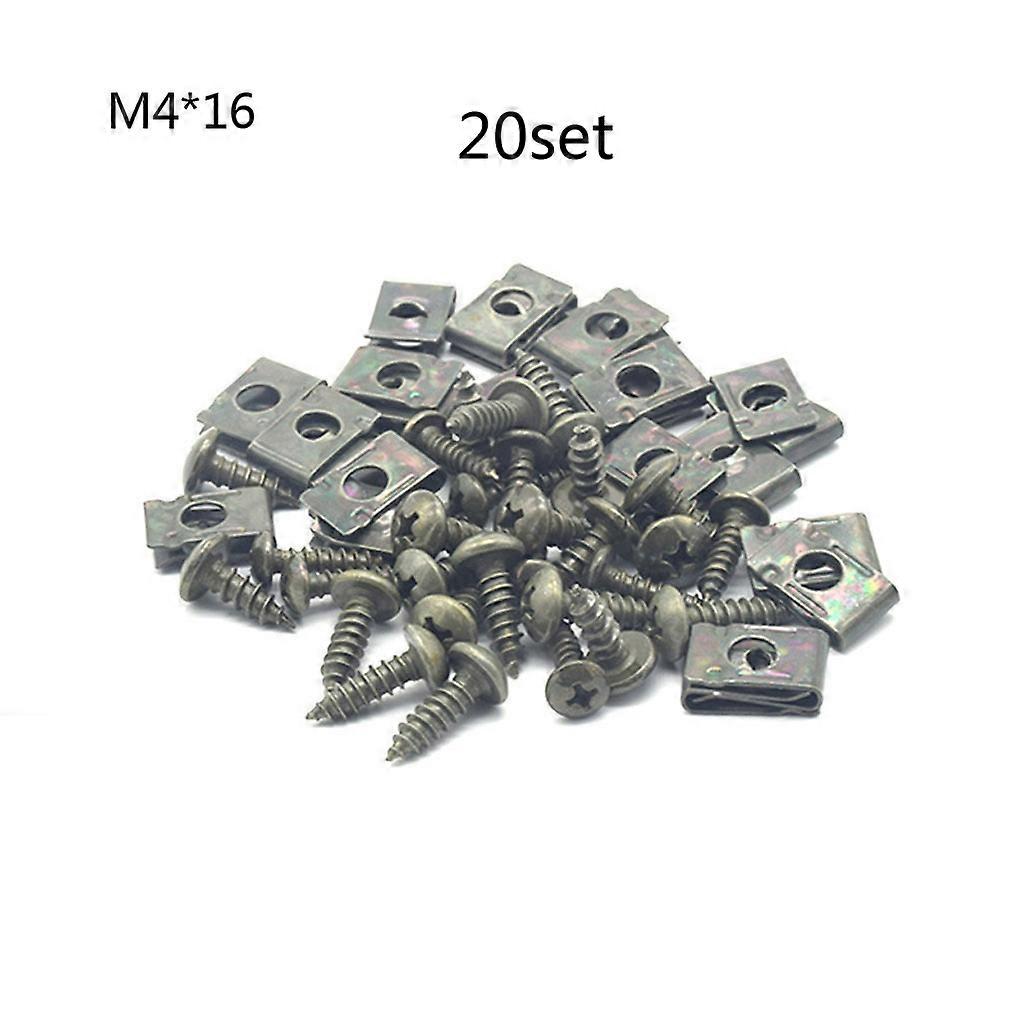 20pcs Torx Screws Truss Head Tapping Screws Engine Cover Undertray Splashguard Fit for Ebike Moped Scooter M4/M5 U-Type Bronze M4*16