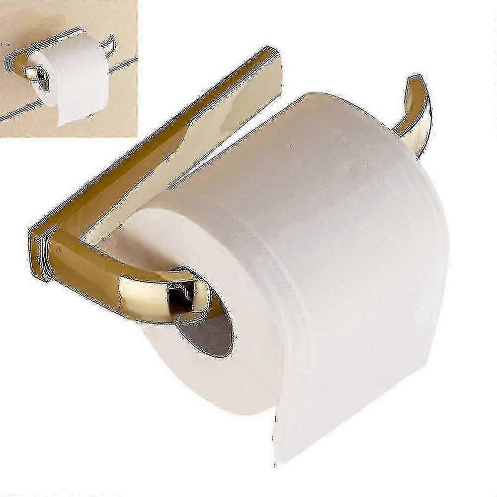 Half Open Toilet Roll Paper Rail Holder, Wall Mounted Brass Material Edition a