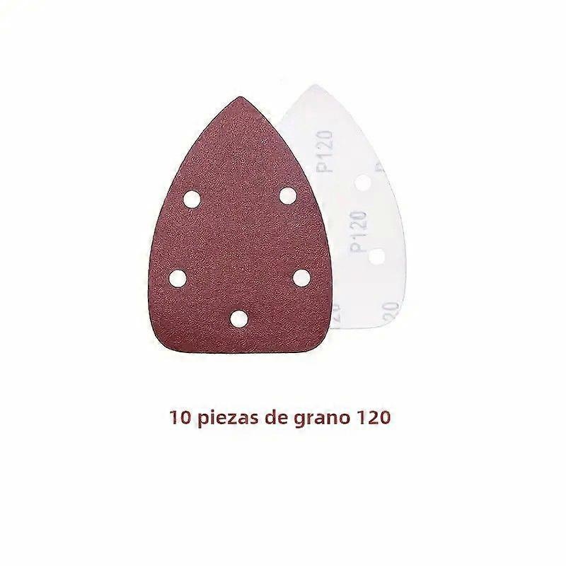 Red Triangular Sanding Sheets with 6 Holes 40-320 Degrees for Sanding Wood Adhesive Tape Sanding Sheets for DIY and Wood Carving