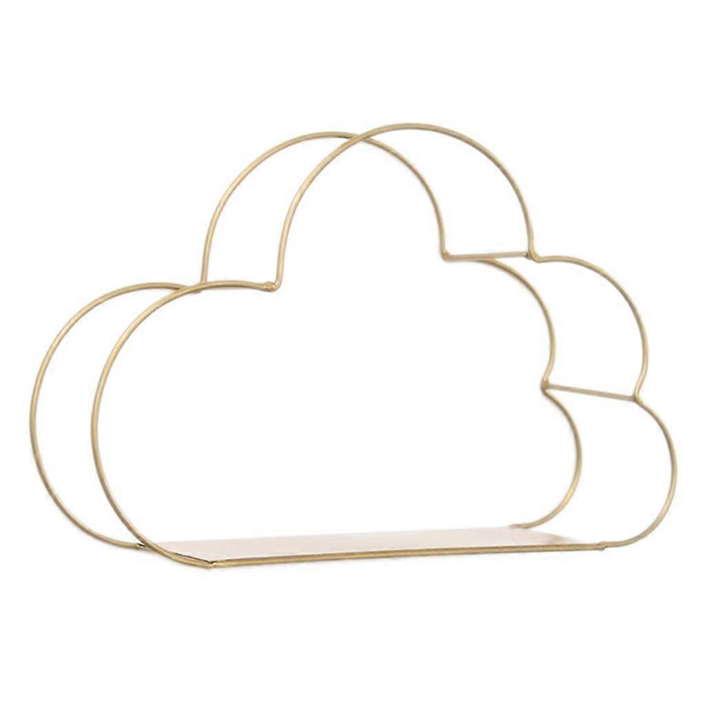 Mordern Cloud Design Wall Mounted Floating Shelf Metal Iron Storage Display Rack copper
