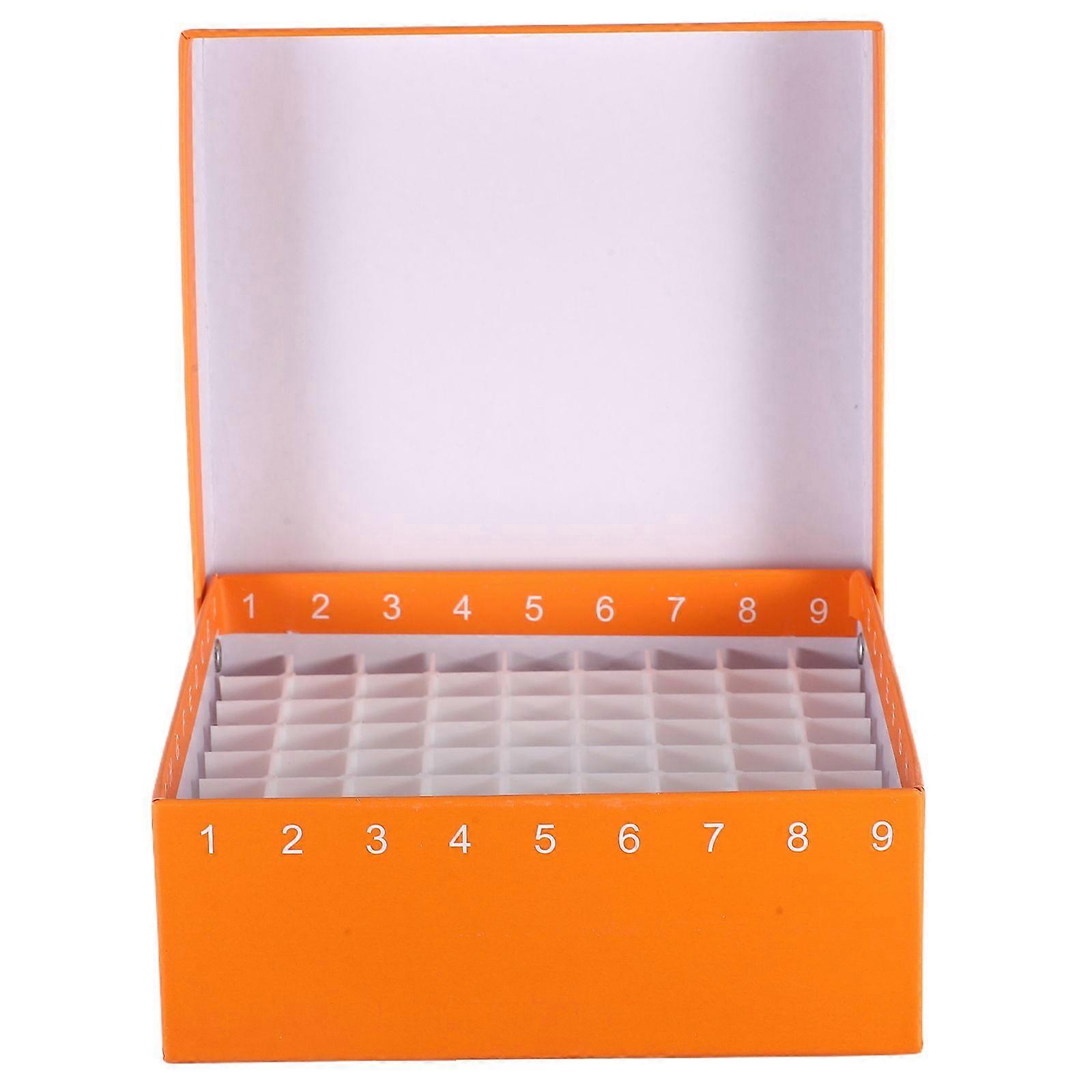 Practical 81-Grid 1-5ml Laboratory Test Tube Sample Vial Freezer Storage Box With Divider Tube Storage Box For Freezer Tube Holder