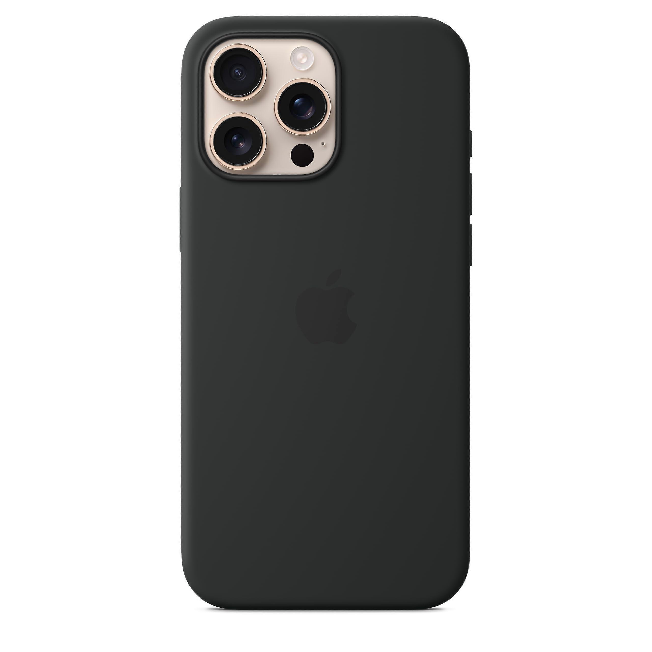iPhone 16 Pro Max Silicone Case With MagSafe Camera Controls Black