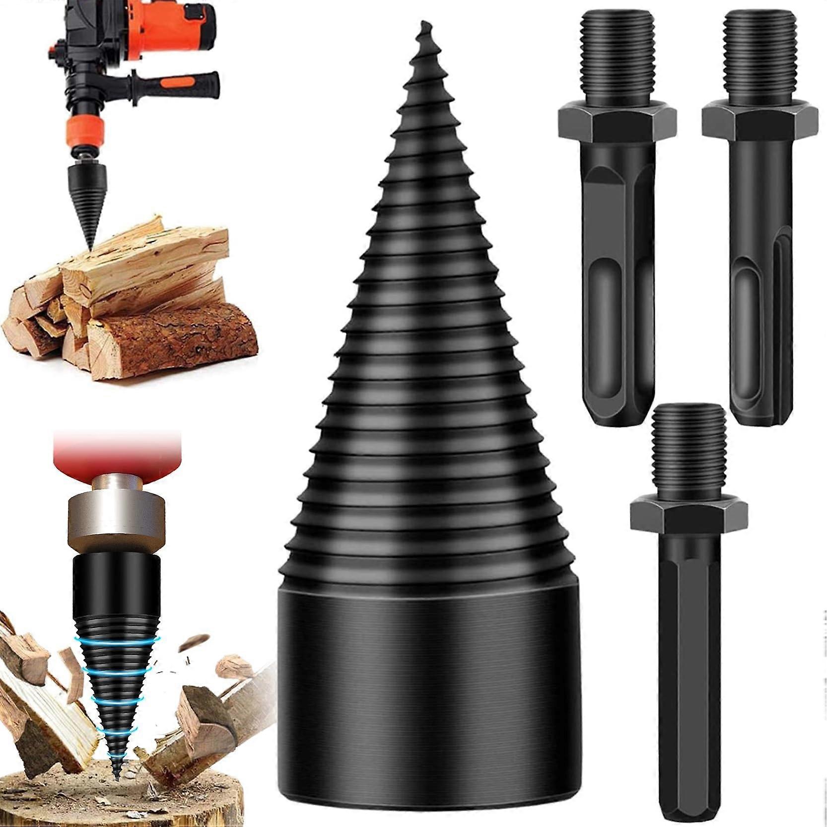 Wood Splitter Drill Bit Set 38/42mm Detachable Electric Drill Bit