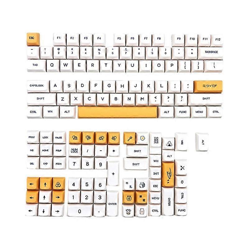 126 Keys PBT Dye Sublimation Keycaps for Mechanical Gaming Keyboard MX Switches