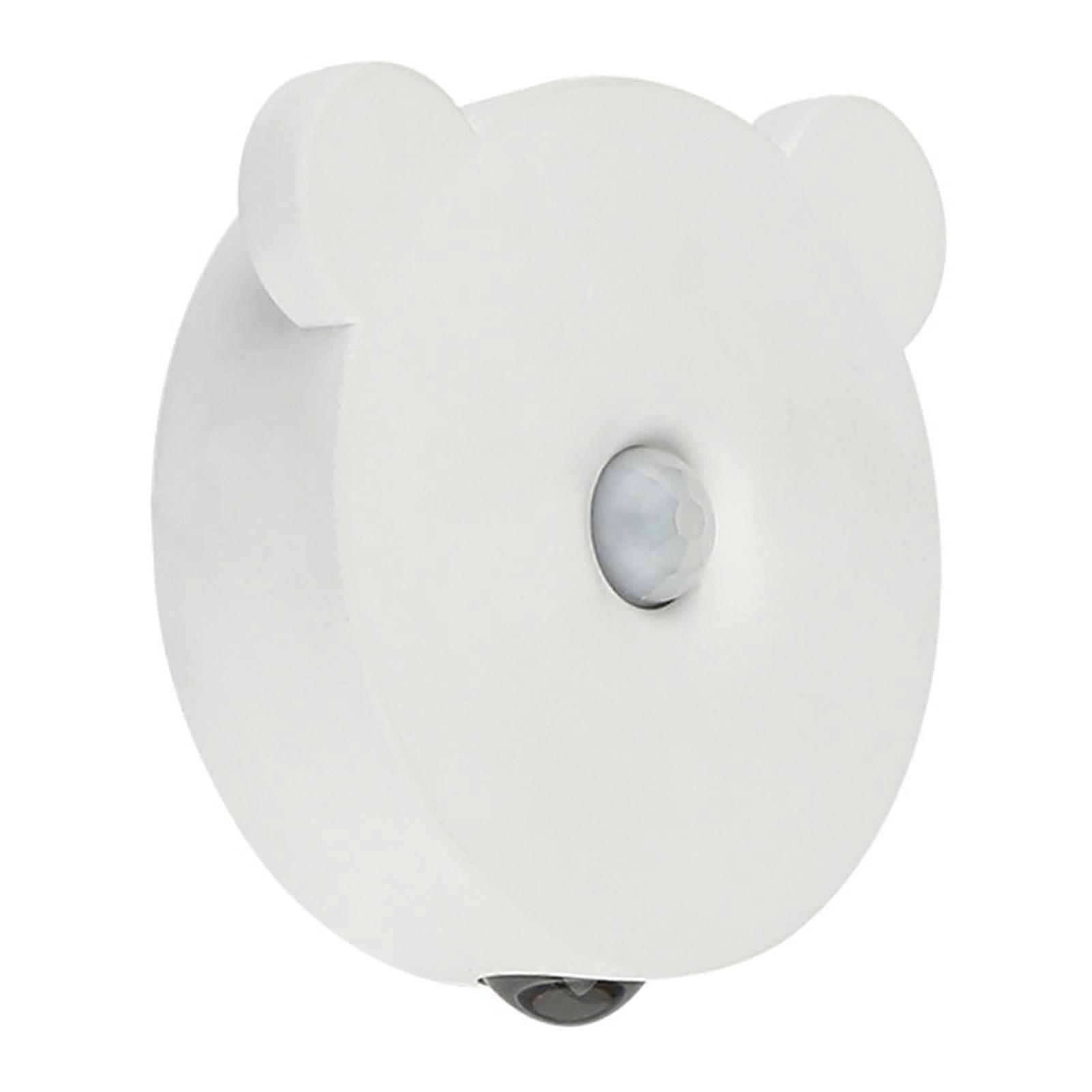 LED USB Wall Light with Motion Sensor Bear Shape Bedside Night Lamp for Bedroom Dormitory