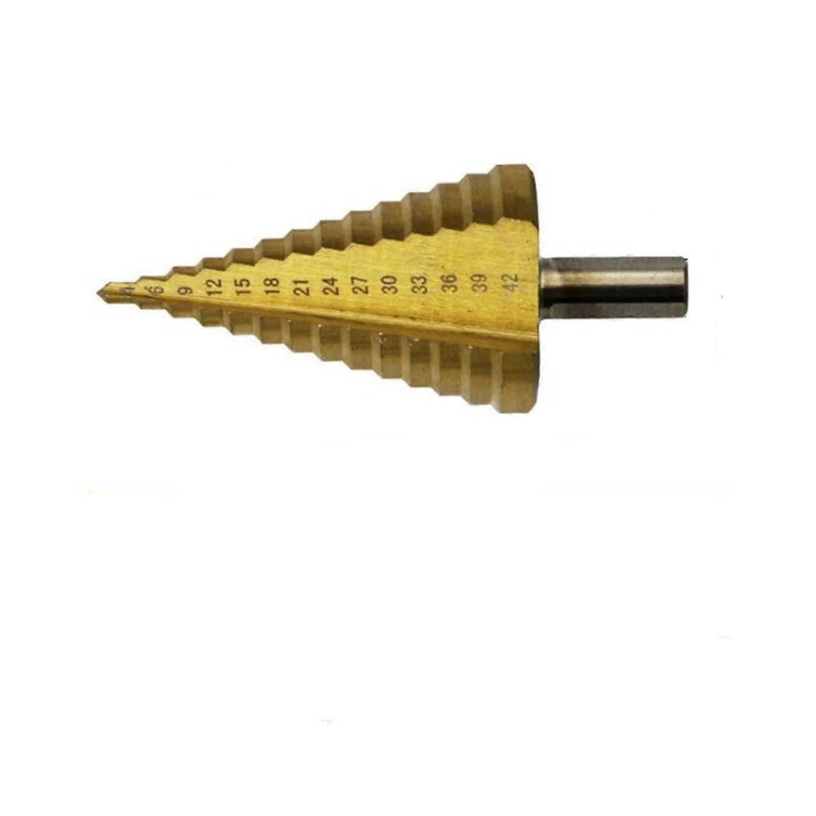 Step Drill Bit YEJIANGHUA 4-32/4-42 Mm HSS Titanium Coated Cone Drill Bit For Metal And Wood