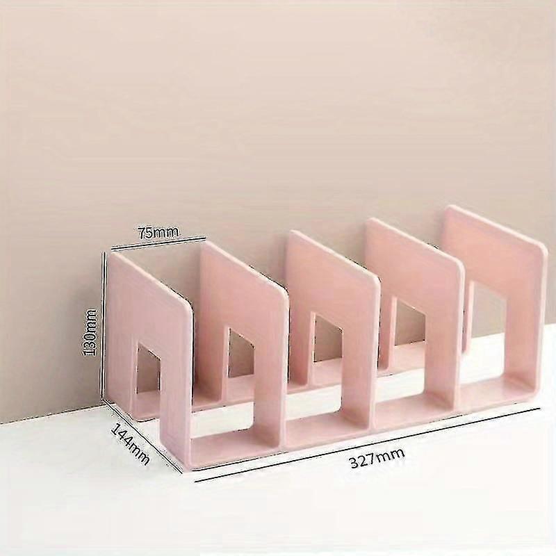 1pc Desktop Book Stand Acrylic Material File Rack, Morandi Color Transparent File Box, Book Storage Rack, Office Stationery