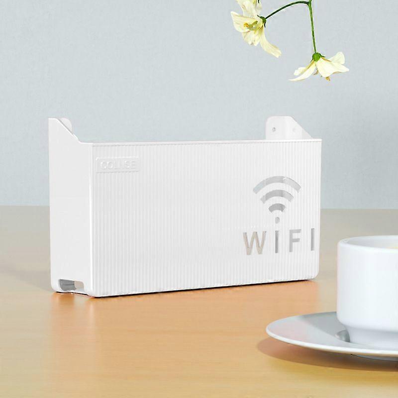 Wireless Wifi Router Shelf Storage Box Wall Hanging Abs Plastic Organizer Box Cable Power Bracket Organizer Box Home Storage