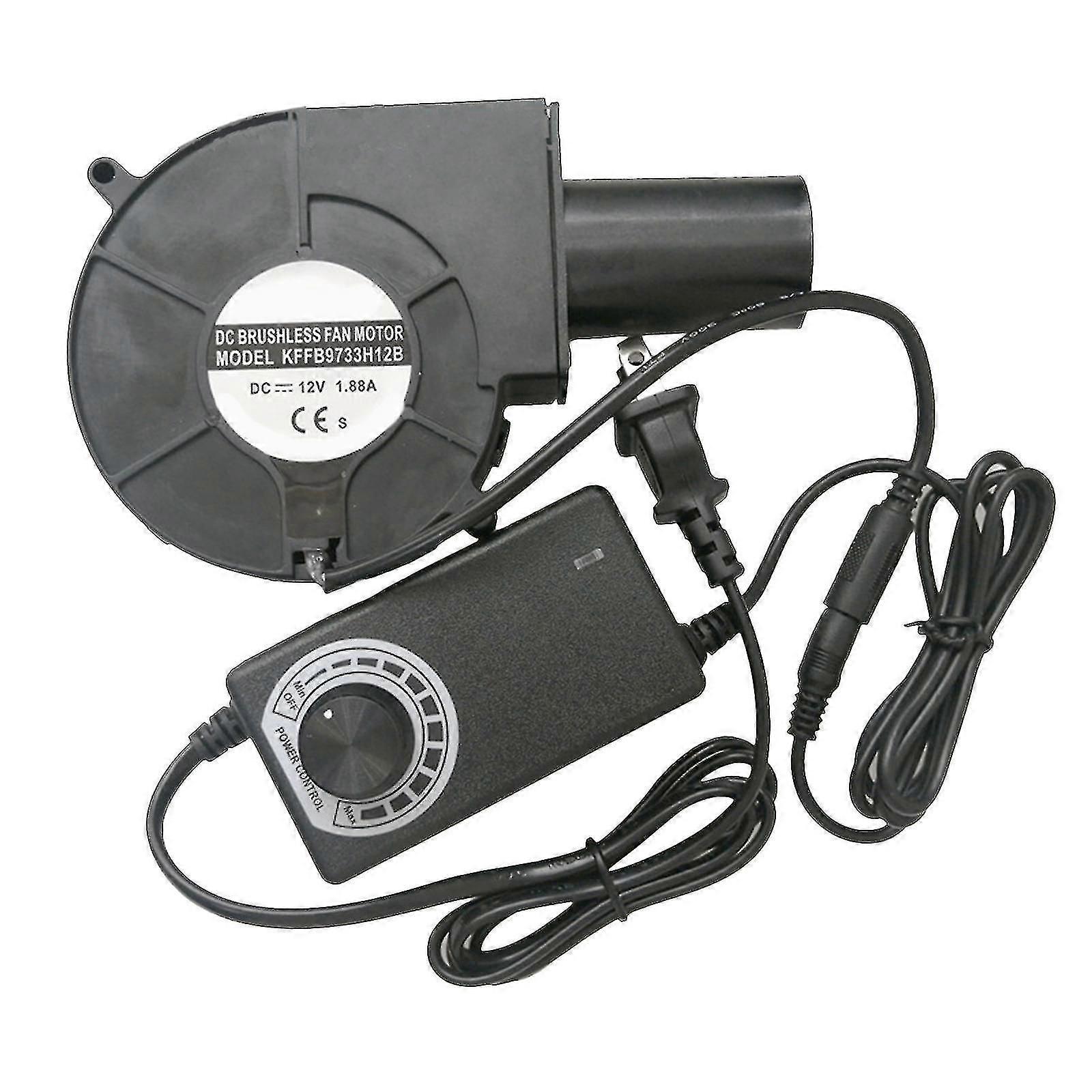 9733 Blower Fan Air Blower Kalan High Speed Dc 12v Turbo Centrifugal Fan With Variable Speed Controller For Oil Stove Bbq