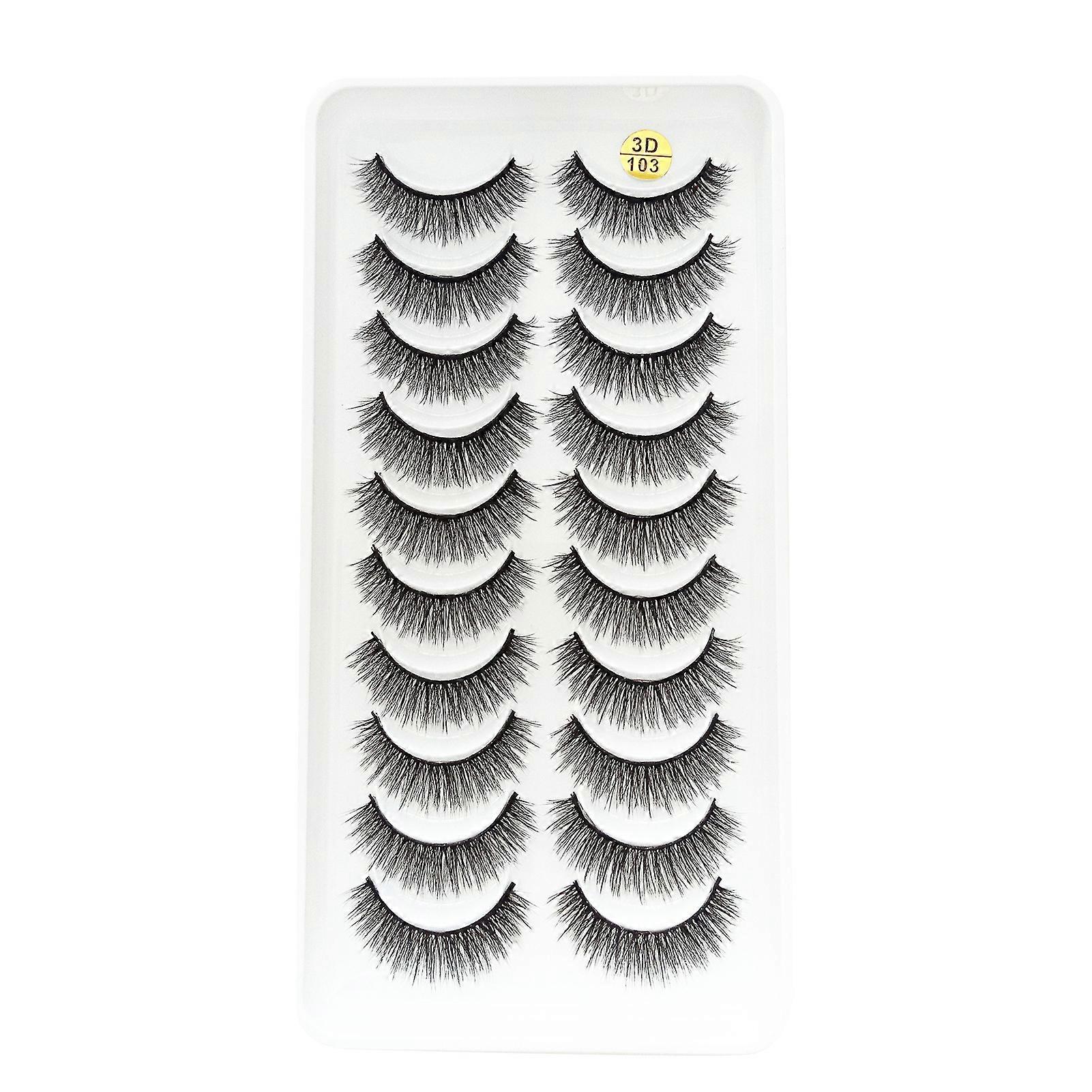 10 Pairs Extension False Eyelashes Multilayered Curl One Piece Self-grafting