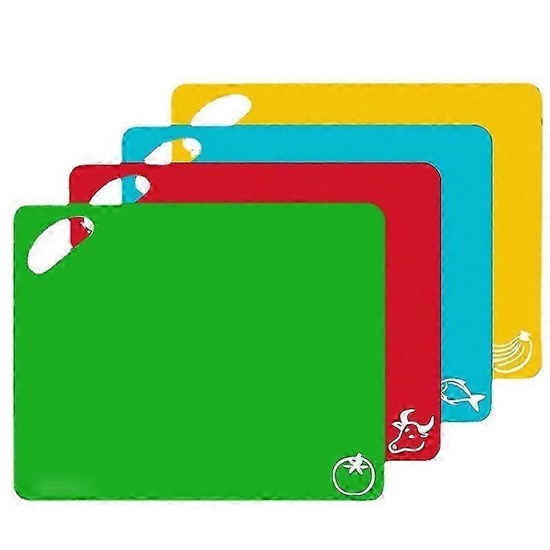 4pcs, Colorful Plastic Cutting Board, Large Bpa Free Plastic Cutting Board Kit