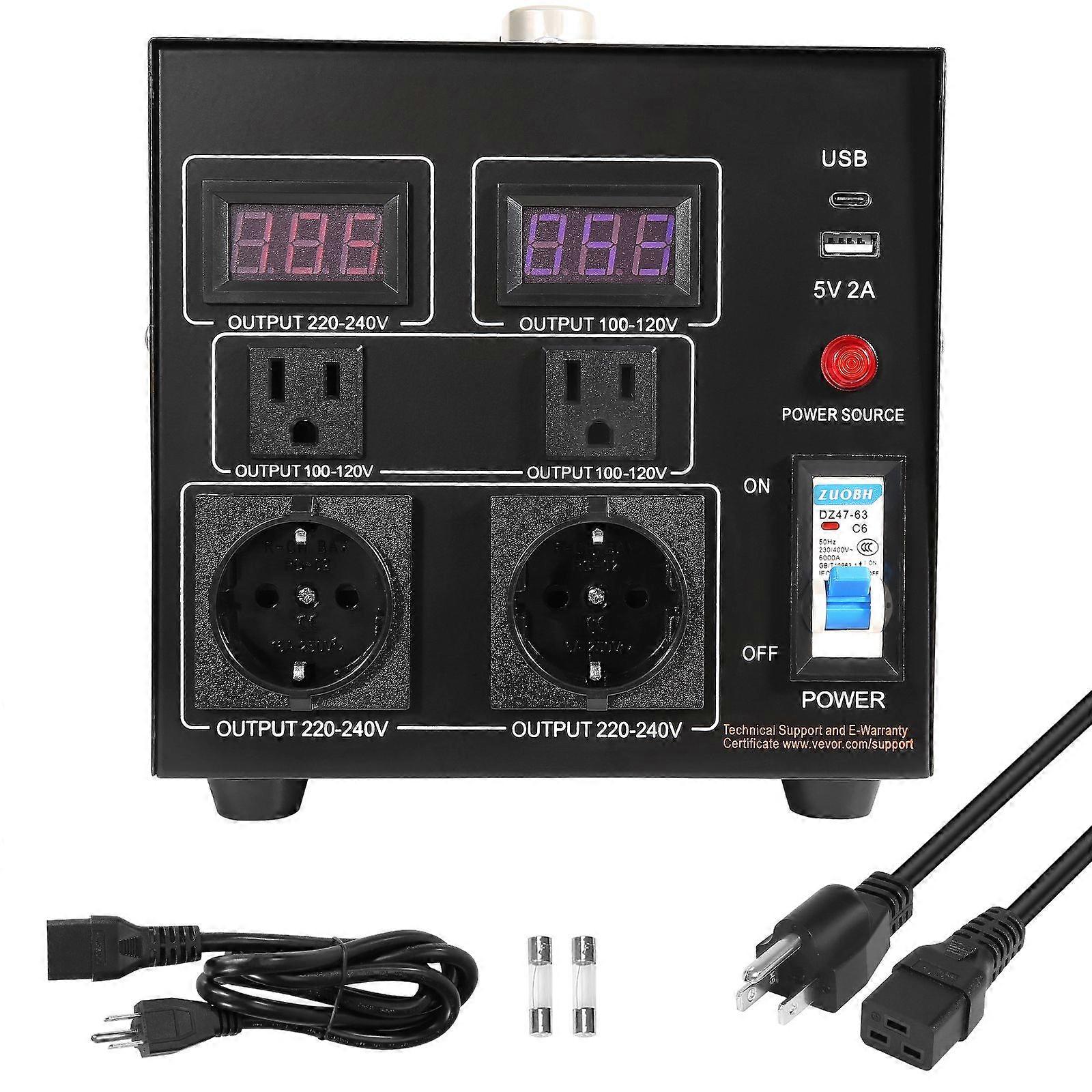 Transformador convertidor de voltaje, 1000 W, conversión de 110 voltios a 220 voltios y de 220 voltios a 110 voltios