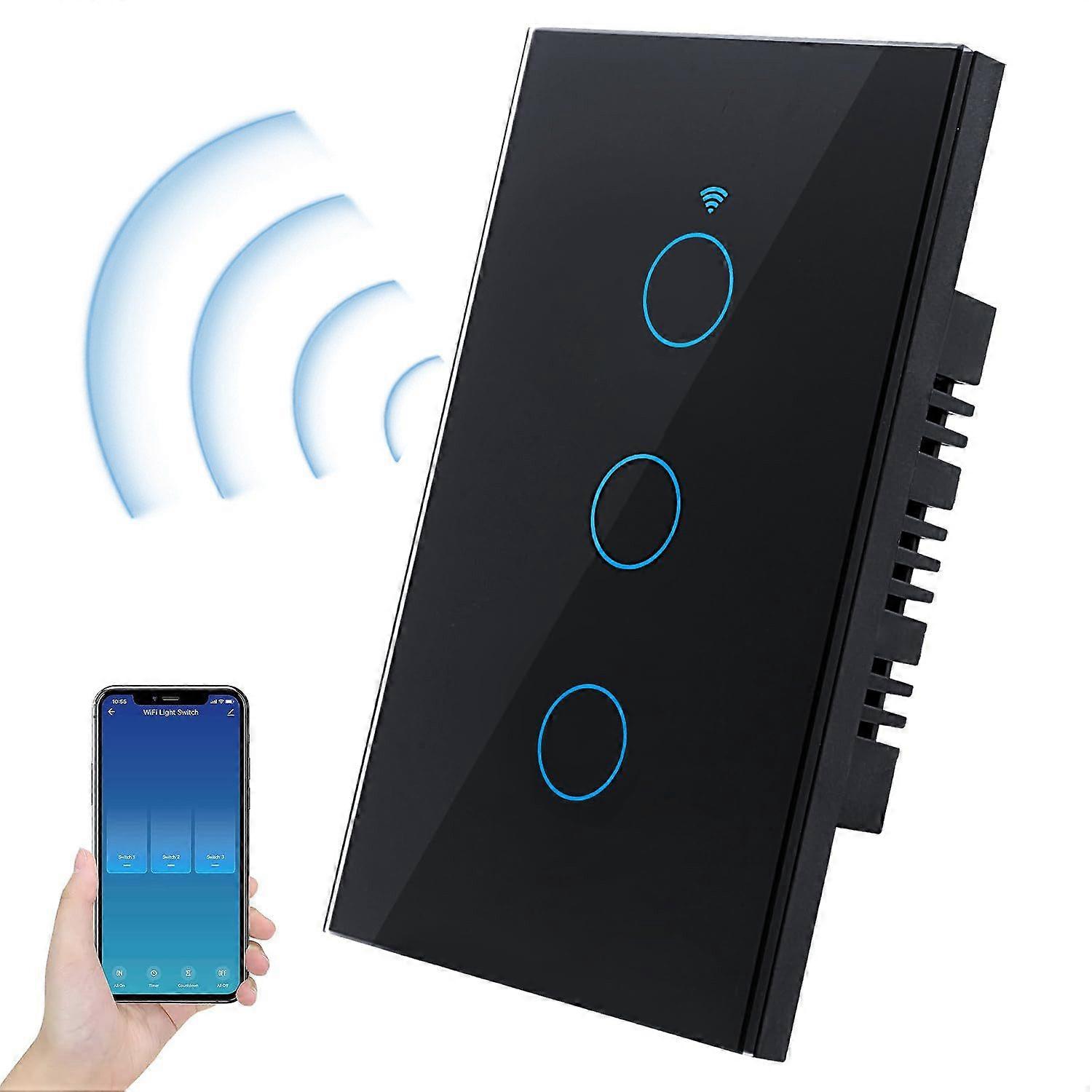 Light switch, light switches, smarter touch light switch, touch wall switch, black