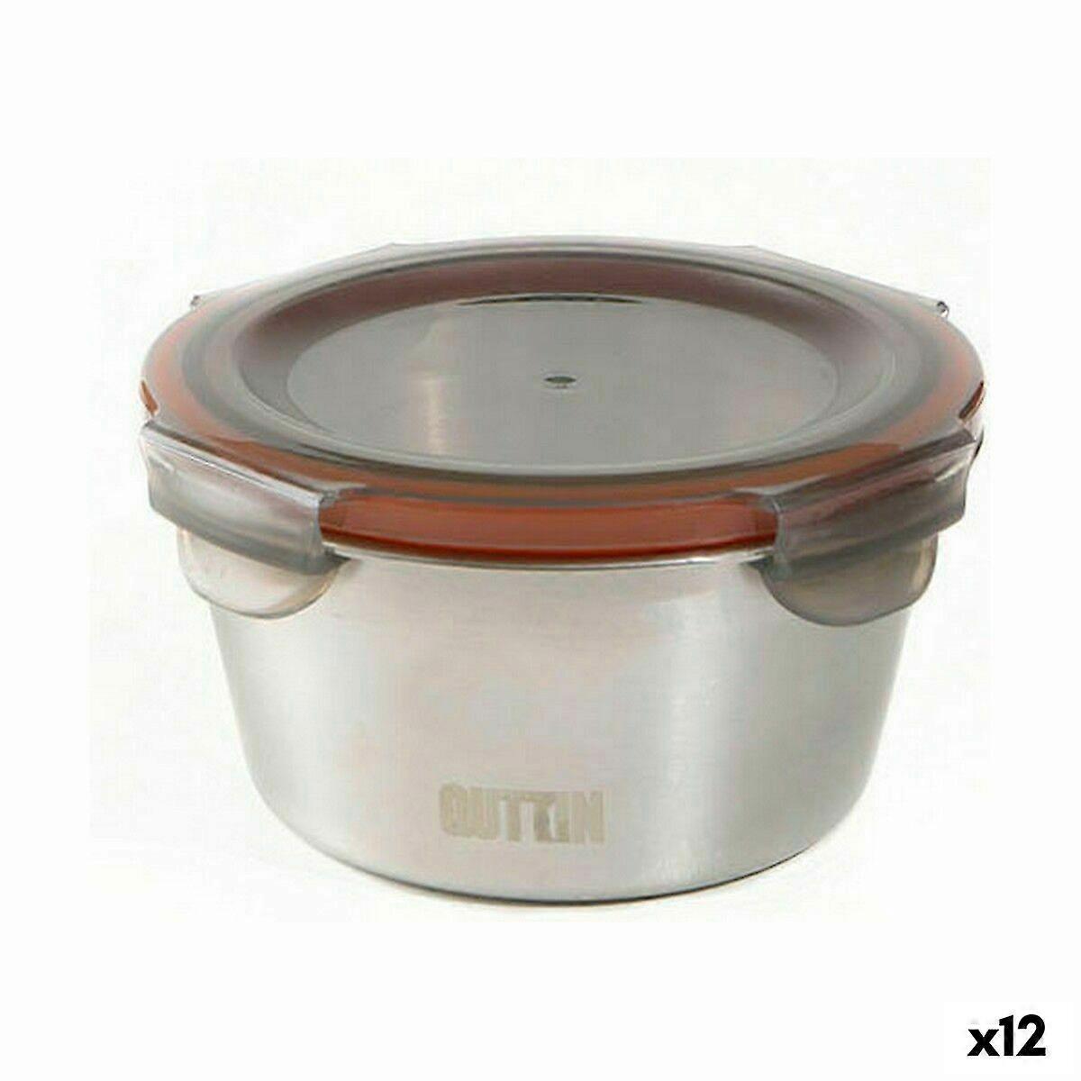 Hermetische Lunchbox Quttin Circular Edelstahl Silber 300 ml Stahl (12 Stück)