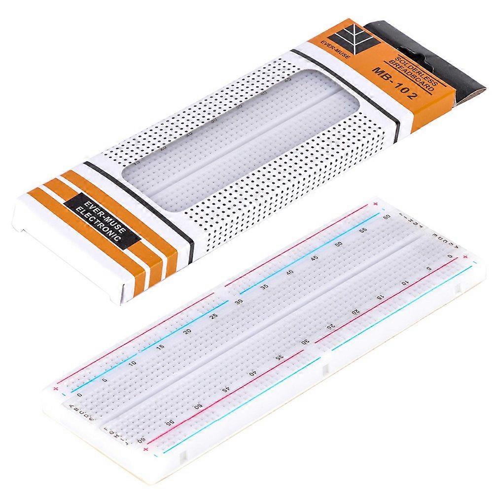 830 Points Breadboard MB102 MB102 Solderless PCB Protoboard Board For Testing Circuit Nickel
