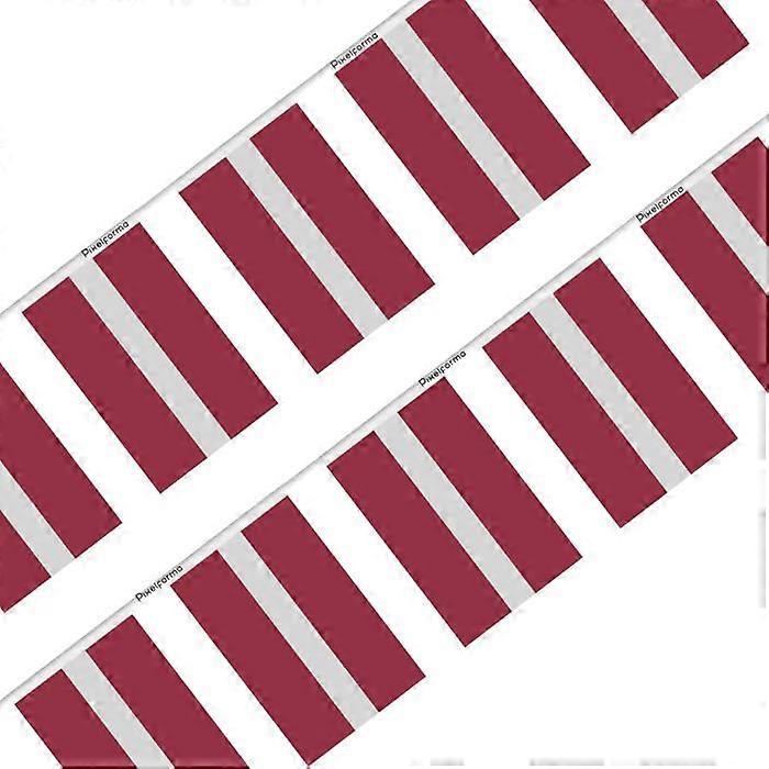 Latvian Flag Garland 100 pieces 14 x 21 cm
