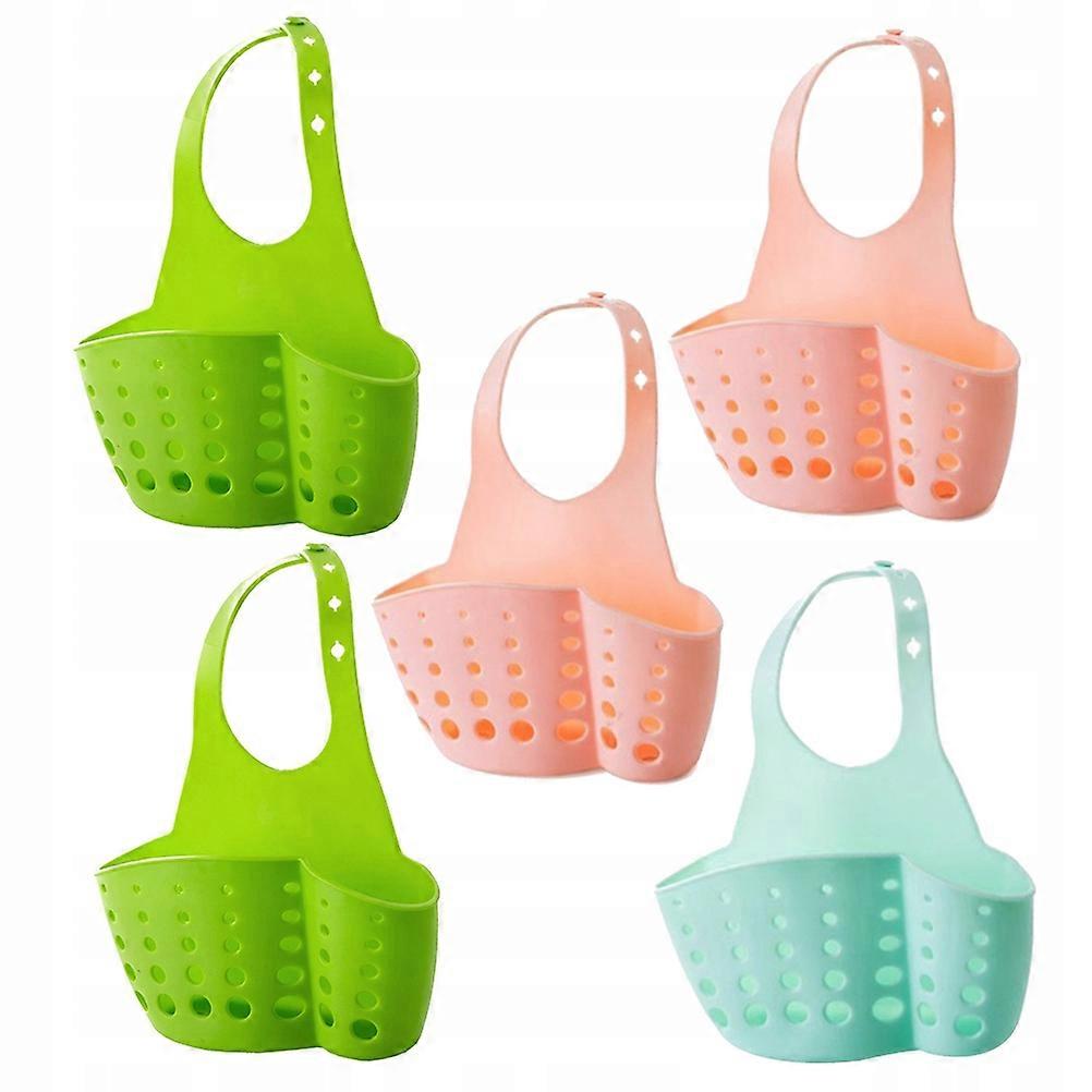 5pcs Kitchen Bathroom Hanging Baskets Storage