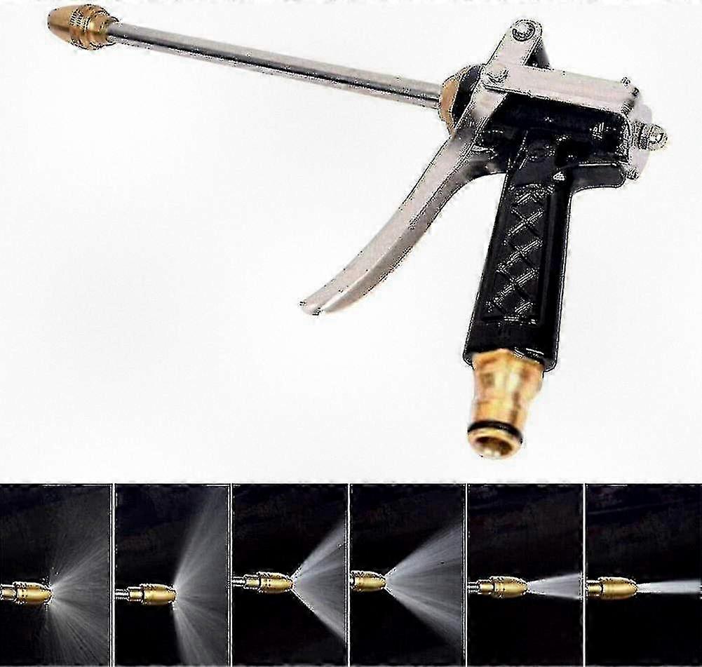 High Pressure Spray Gun with Metal Nozzle for Garden Hose, Featuring a 360 Rotating Design for Efficient Cleaning