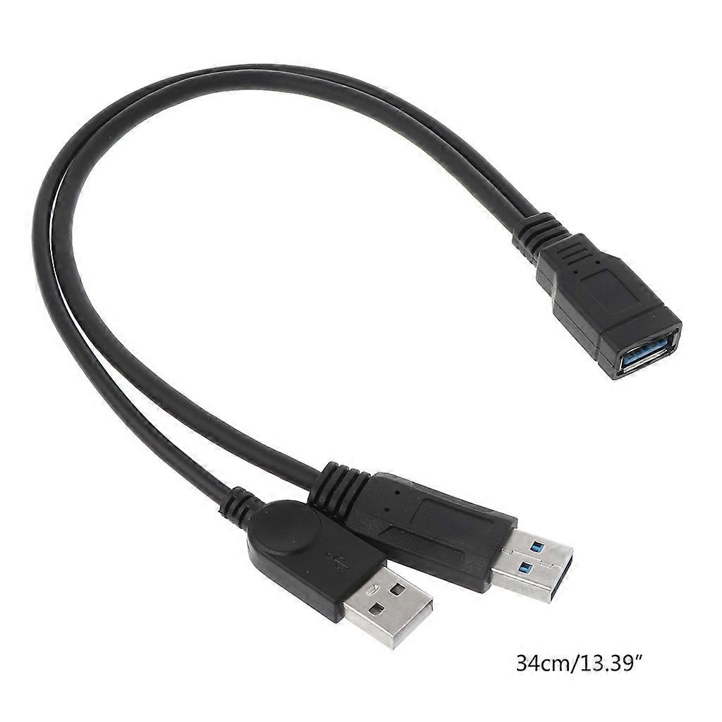 USB 2.0 A samec na USB samice 2 dvojitý duální napájecí USB samice rozbočovač prodlužovací kabel HUB nabíjecí konvertor vícebarevný