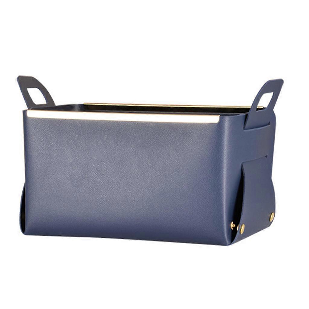 Practical Storage for Case Household Dorm Office Space Saving Nordic Luxury Style Storage Box Large Capacity Square Stab Royal blue