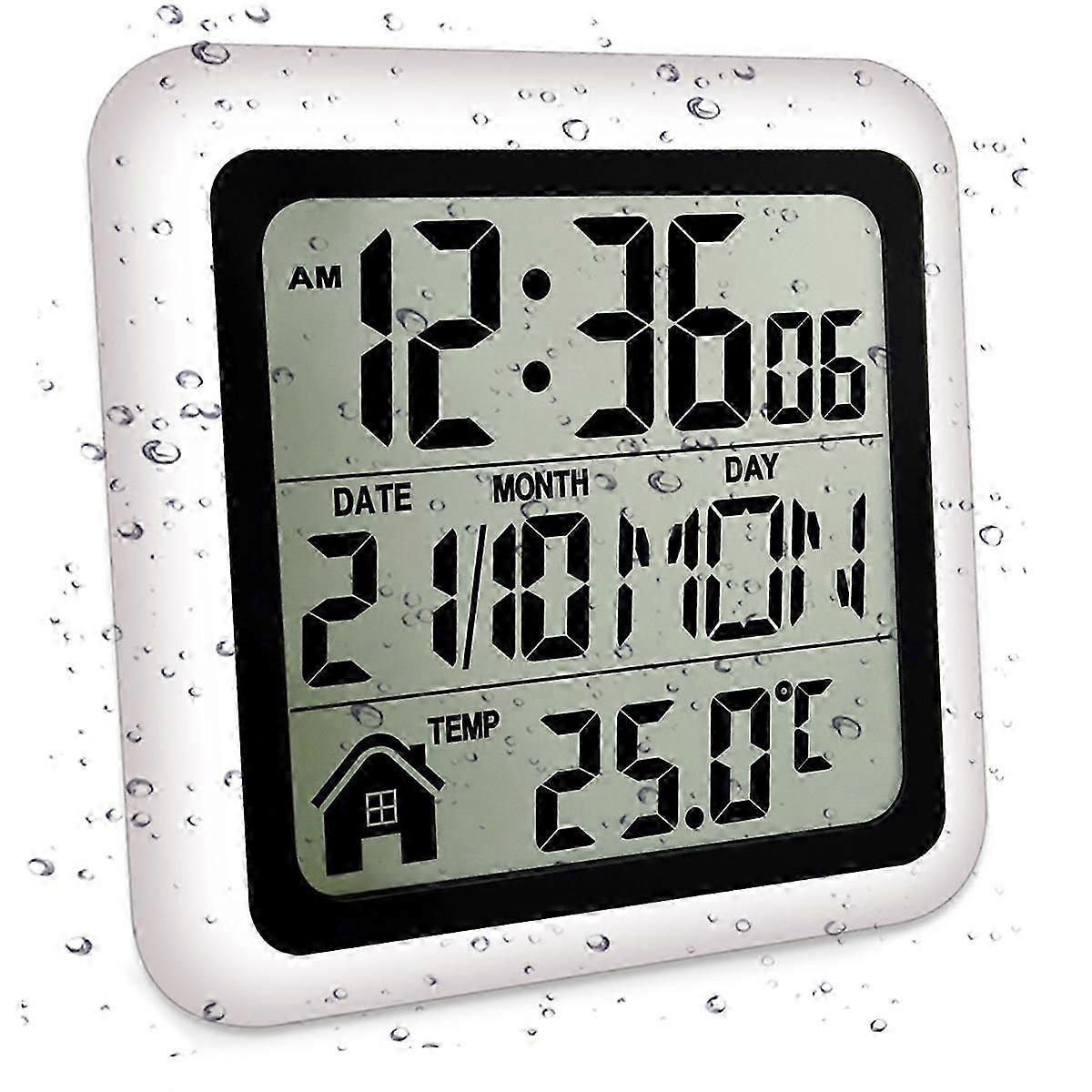 Large Waterproof Bathroom Wall Clock