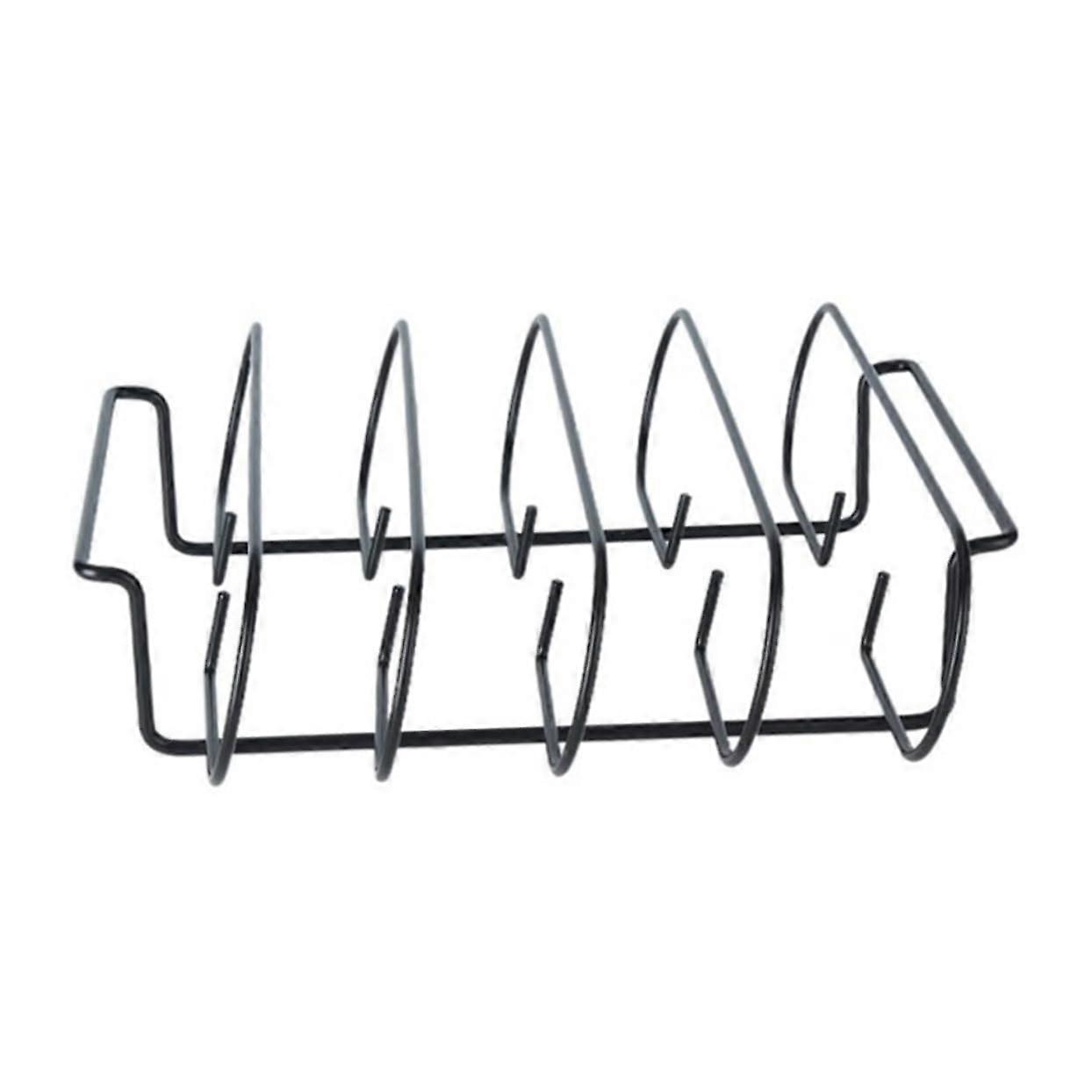 Grill Roasting Rack One-Piece Iron Wire Black for BBQ Rotisserie Lamb Rib Doner Meat Steak Rack