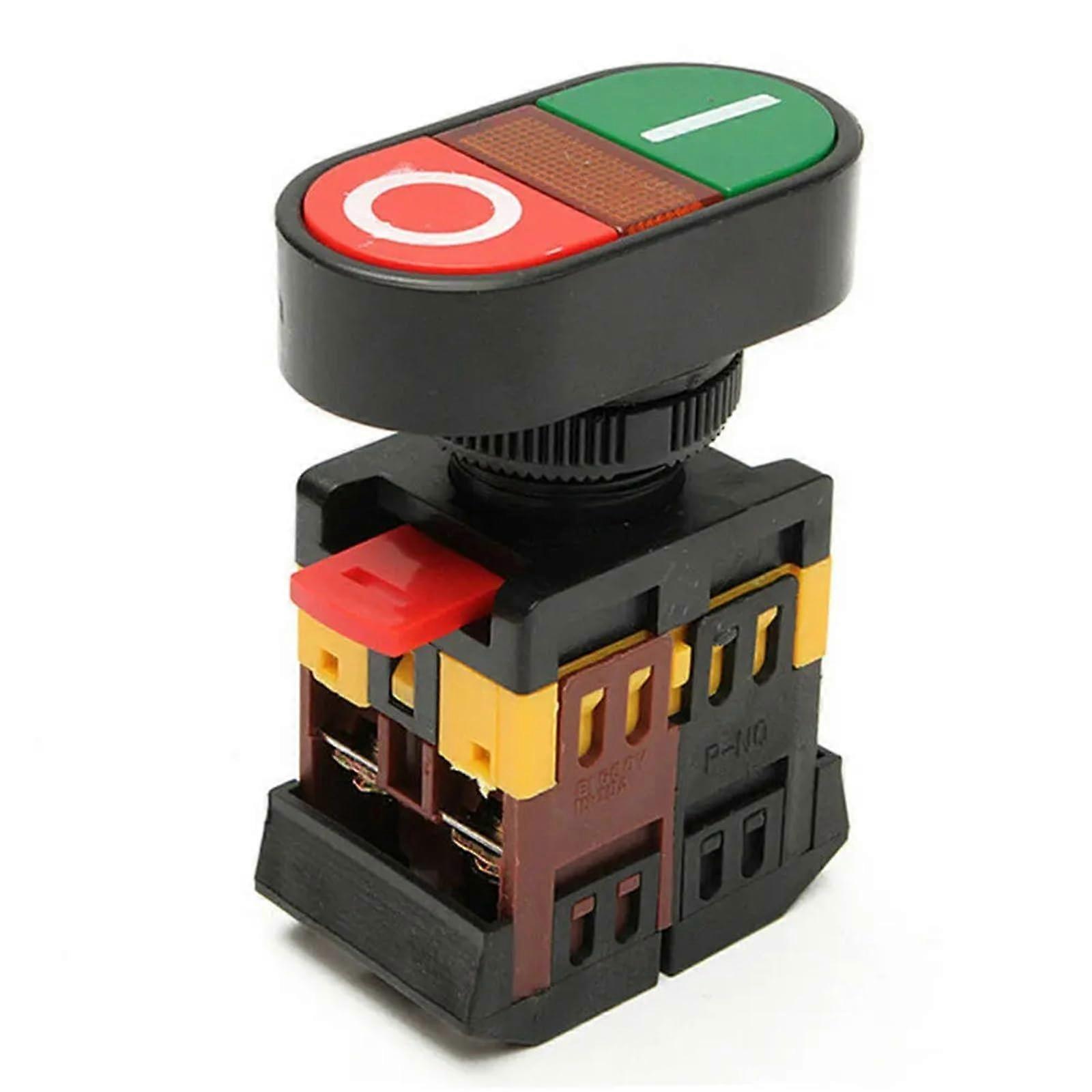 APBB22N 22mm AC ON/OFF START STOP 1 NO NC Position With LED Yellow Lamp