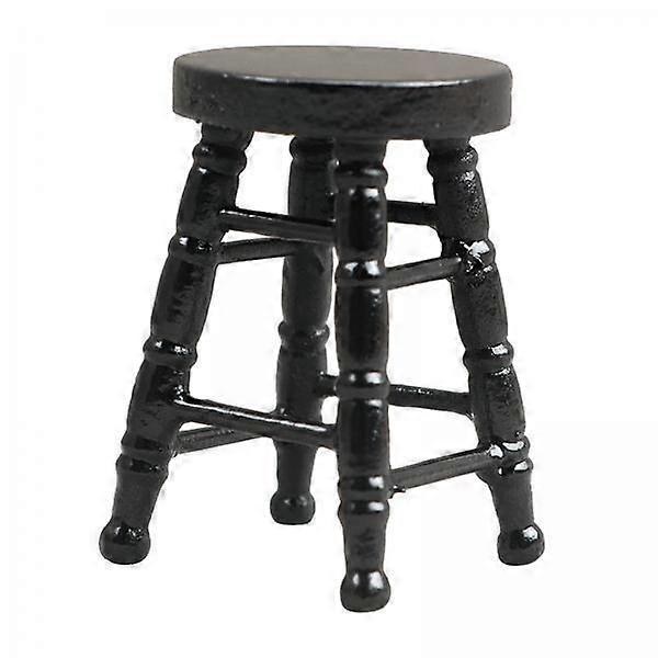 4x Dollhouse Miniature Wooden Stool Set - Charming Addition to Your Collection